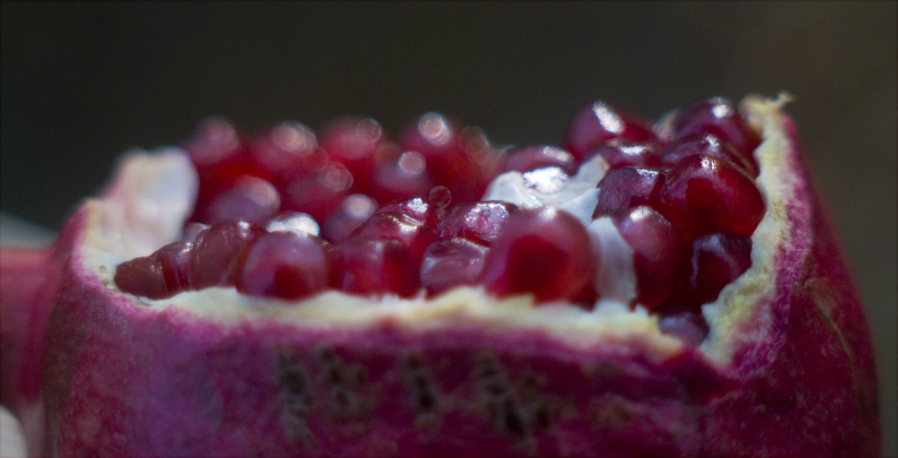 photo of inside of a pomegranate