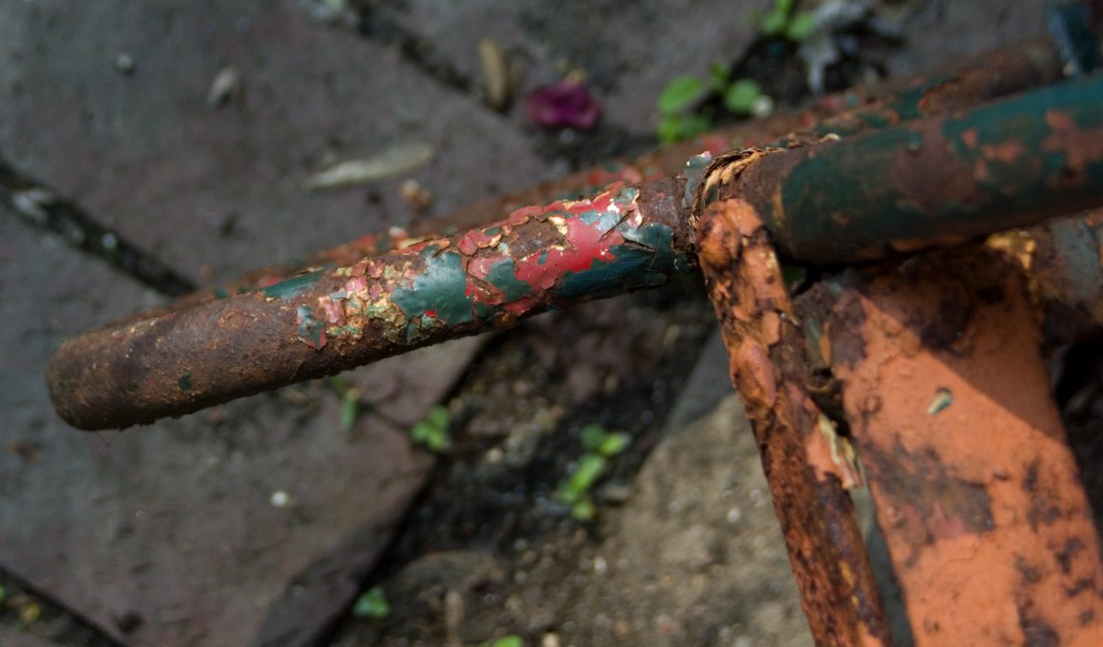 rusty painted rocker
