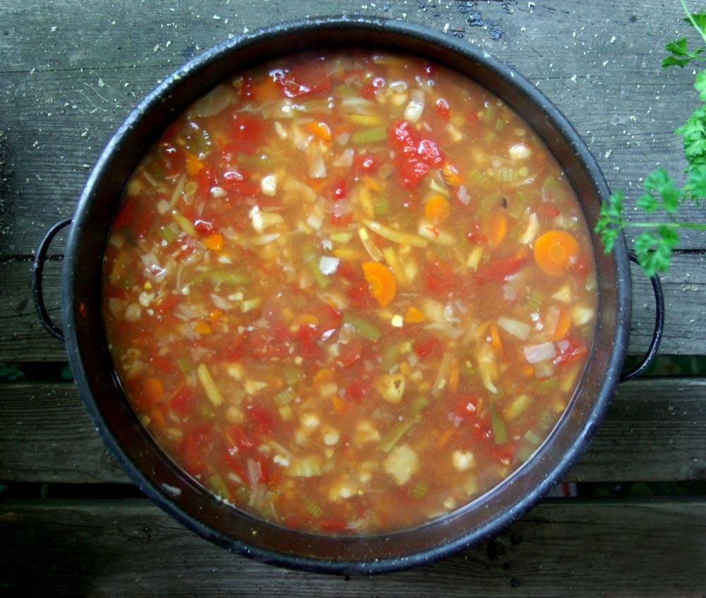 photo of vegetable soup