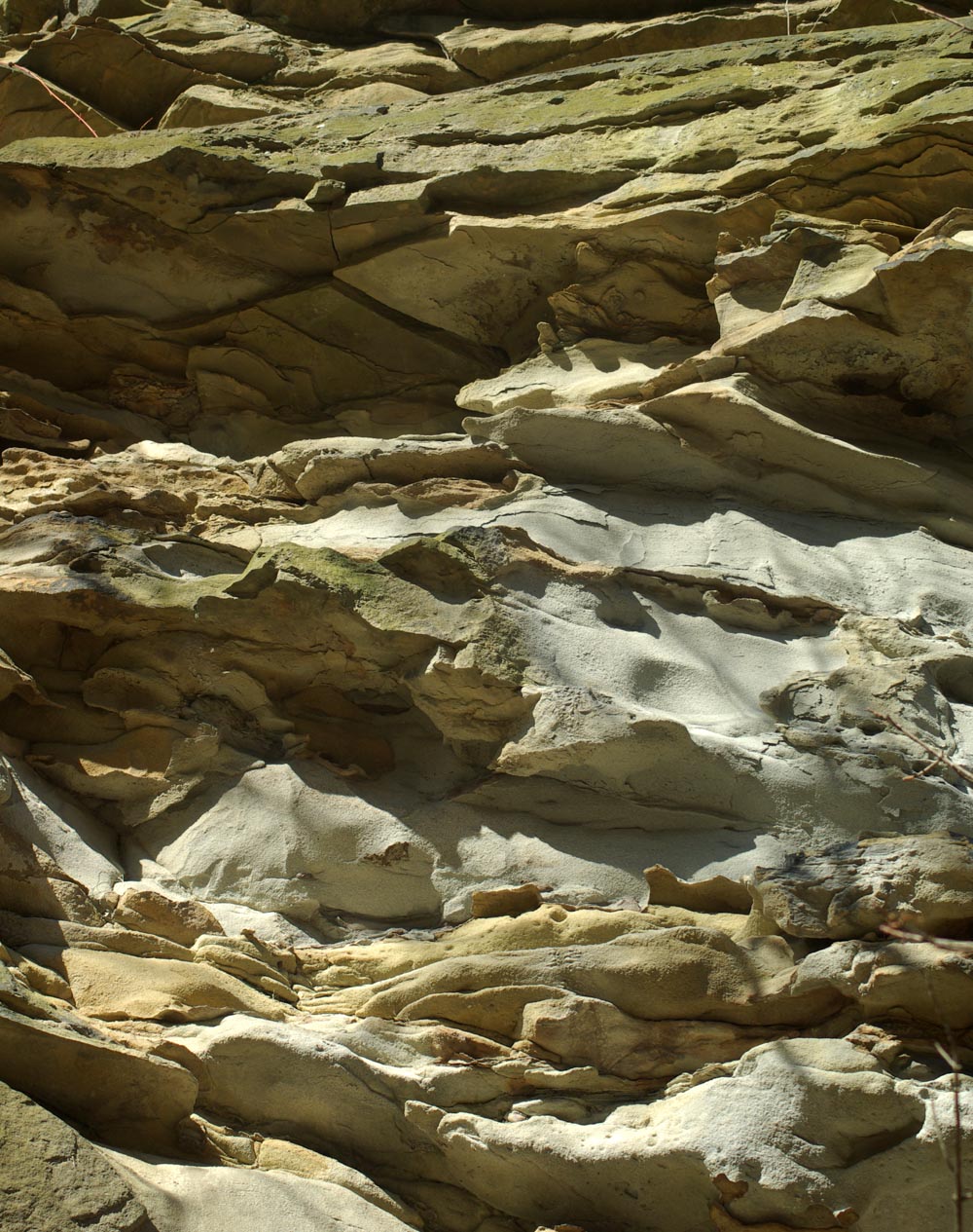 photo of layers of limestone and sandstone