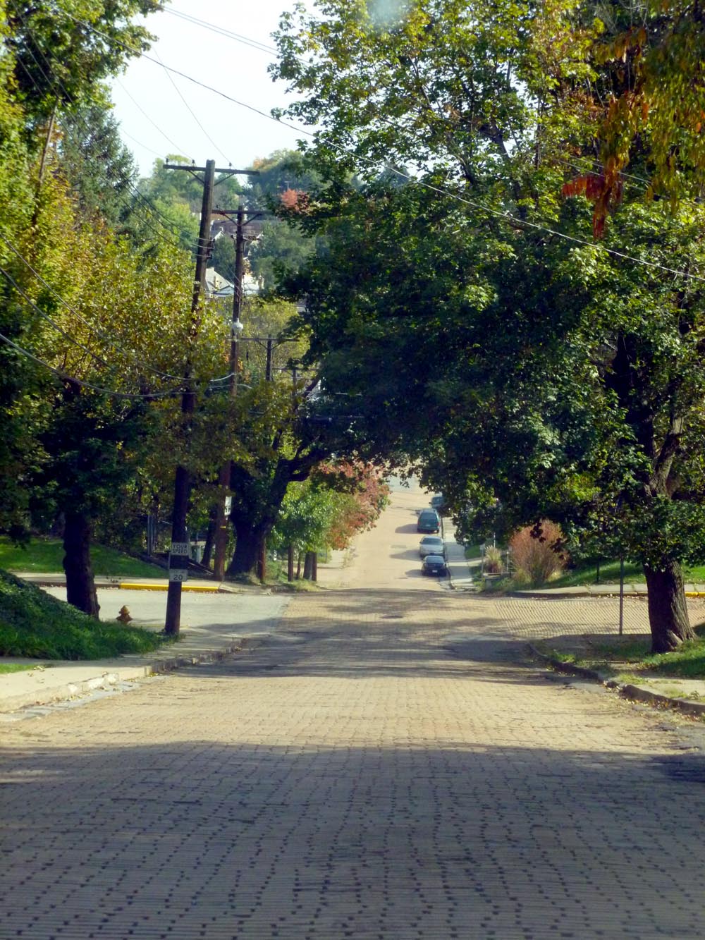 steep brick street