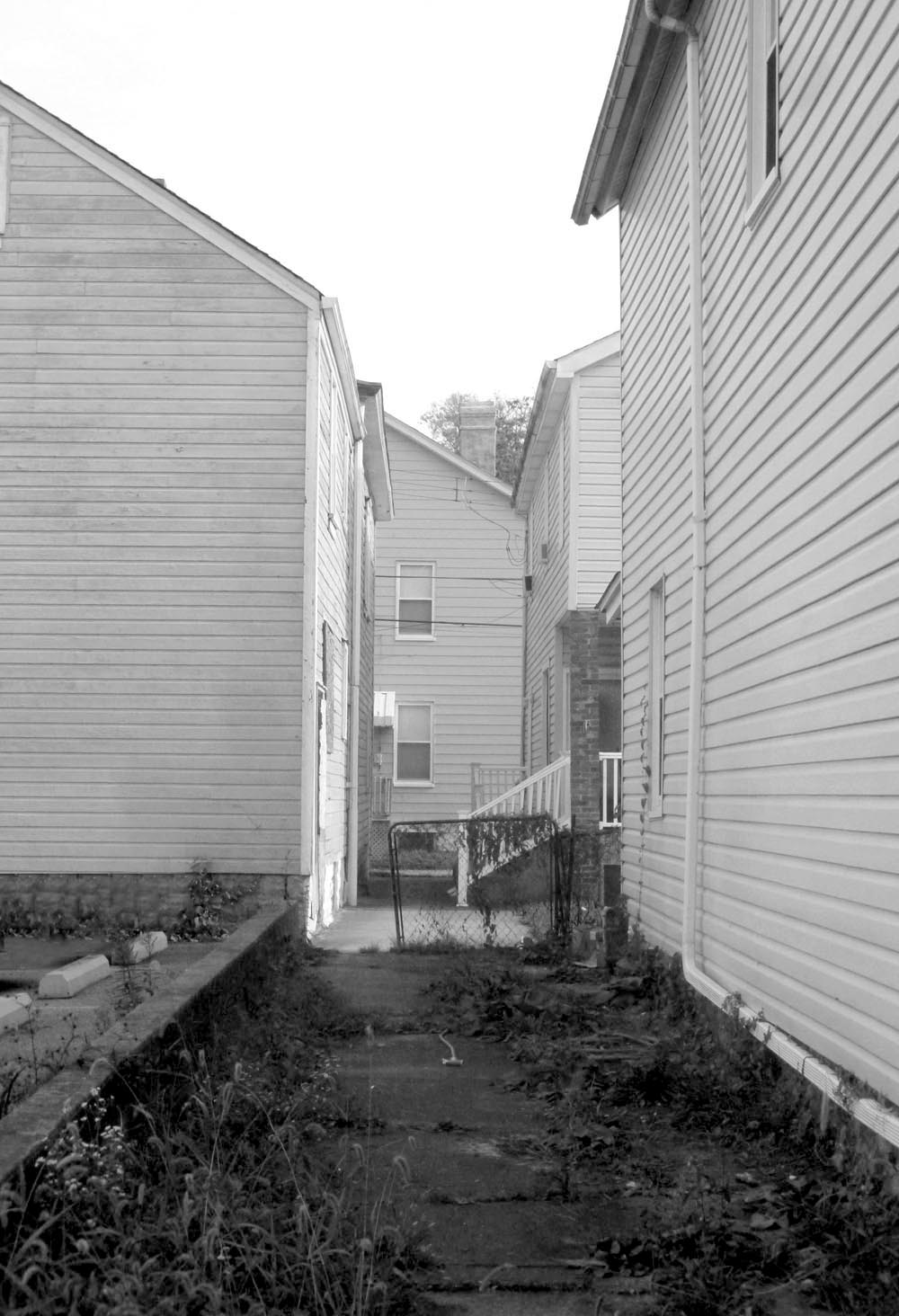 walkway between buildings