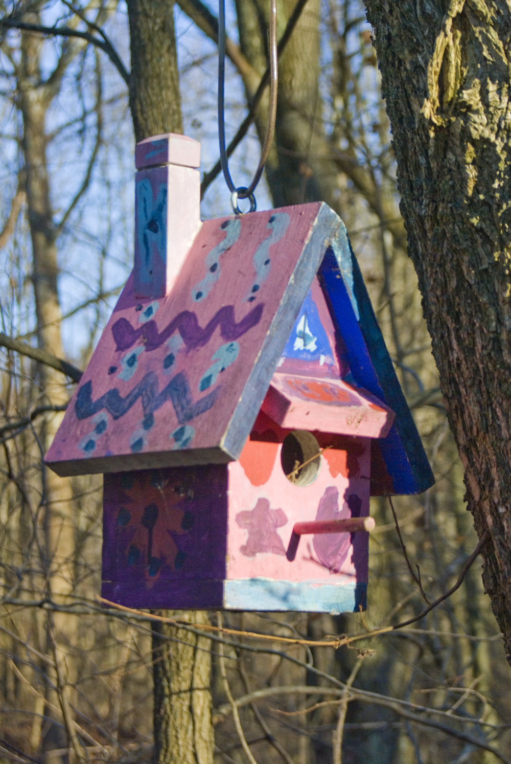 hand-painted bird house