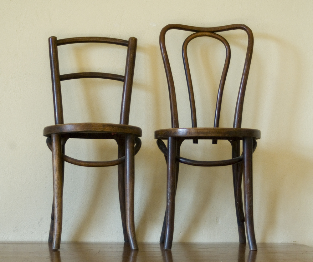 two antique chairs