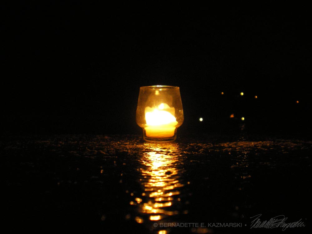 candle on ice