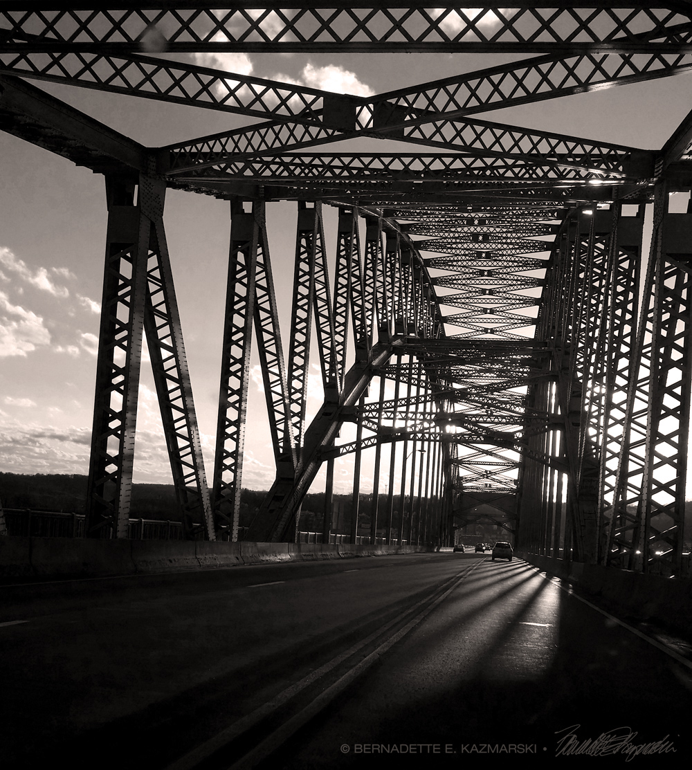shadoes on bridge