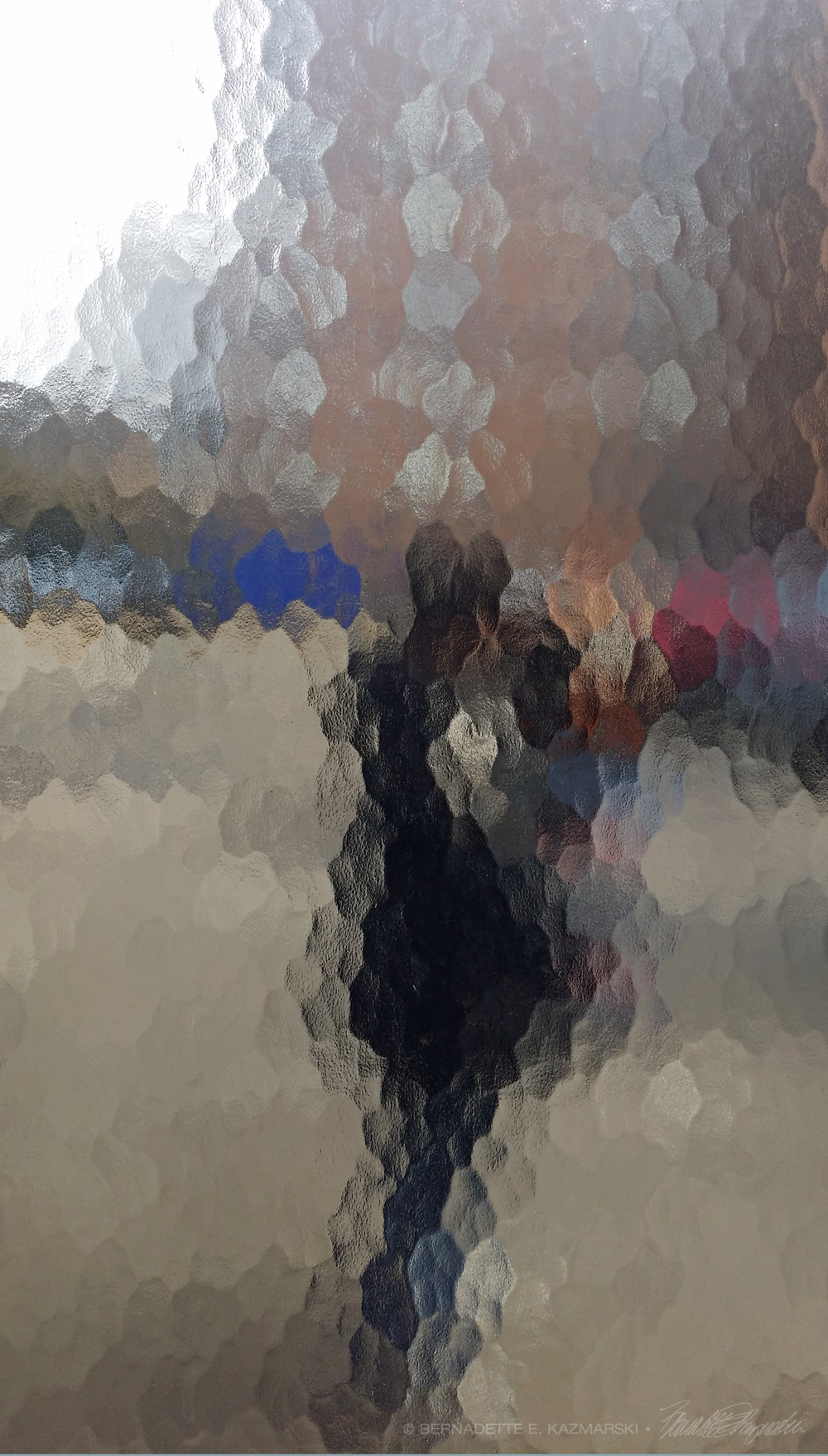 photo through hammered glass