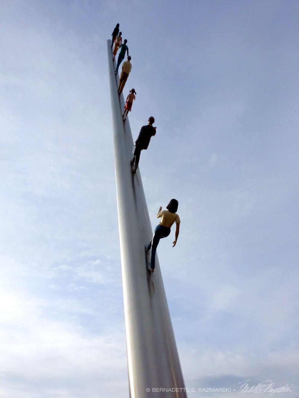 "Walking to the Sky" sculpture