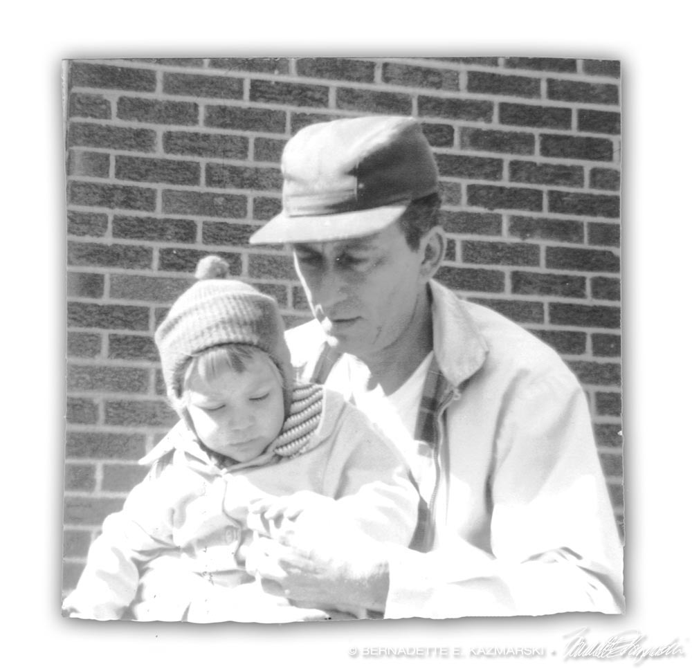 My father and me, spring 1964.