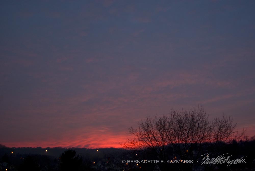 winter sunset