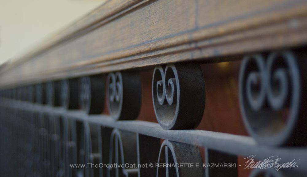 detail of metal scrolling