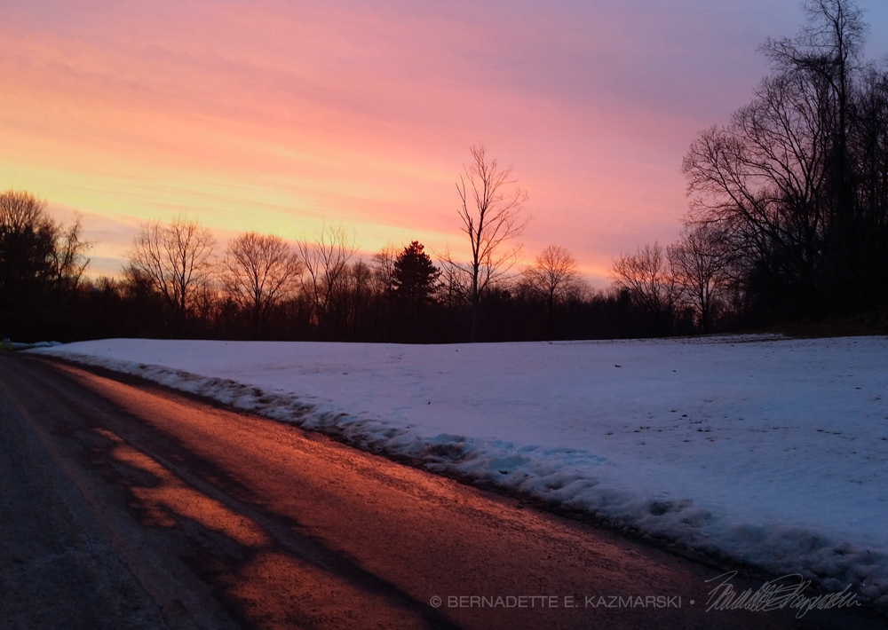 winter sunset