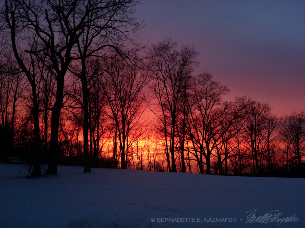winter sunset