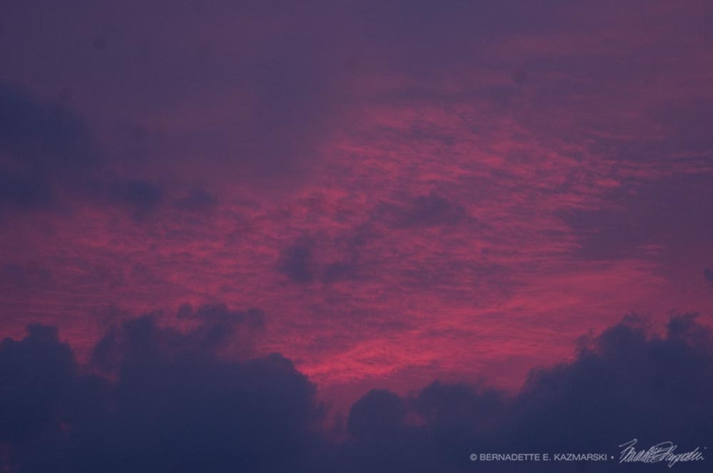 rainy sunset